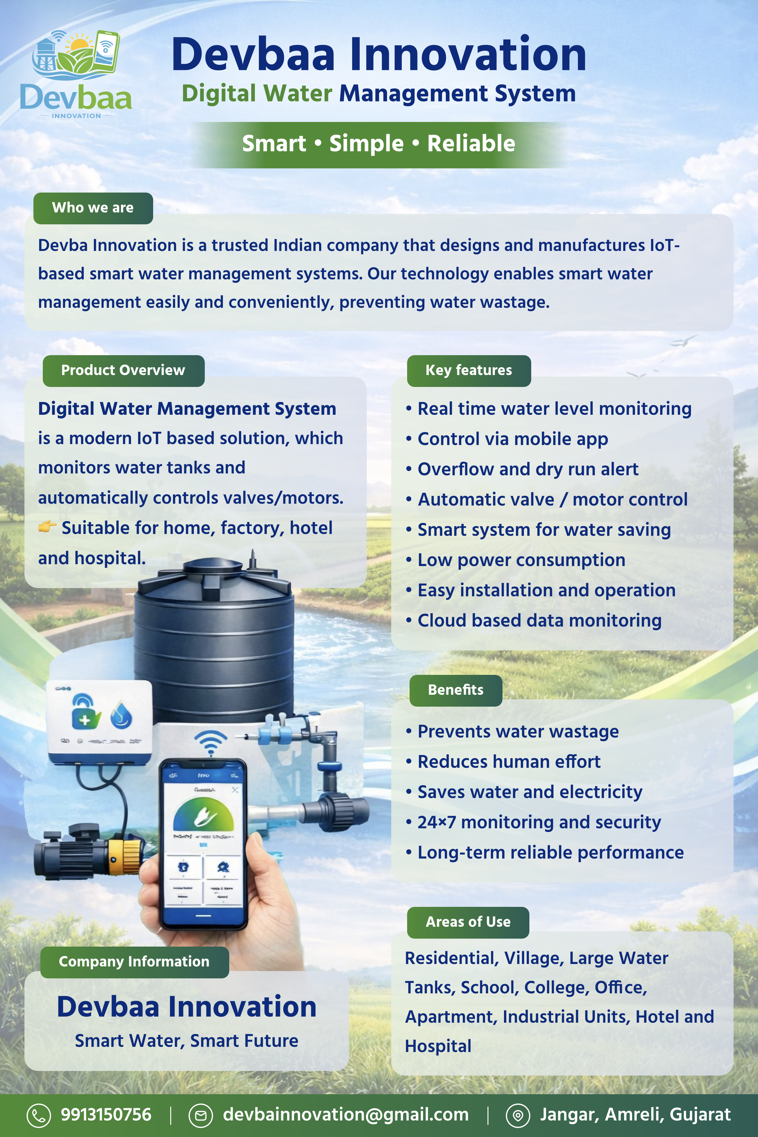 Devbaa Innovation digital water management system banner